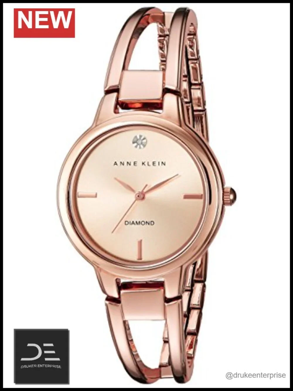 Anne Klein Genuine Diamond Dial Bangle Watch